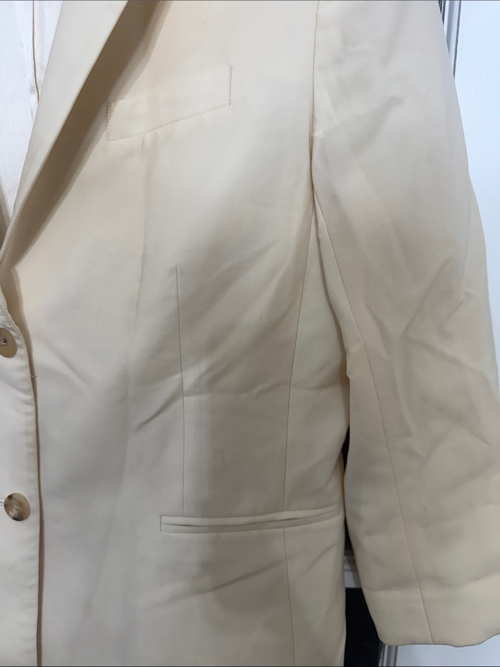 The Row Ivory Schoolboy Blazer Wool Stretch size 12 - Picture 8 of 12